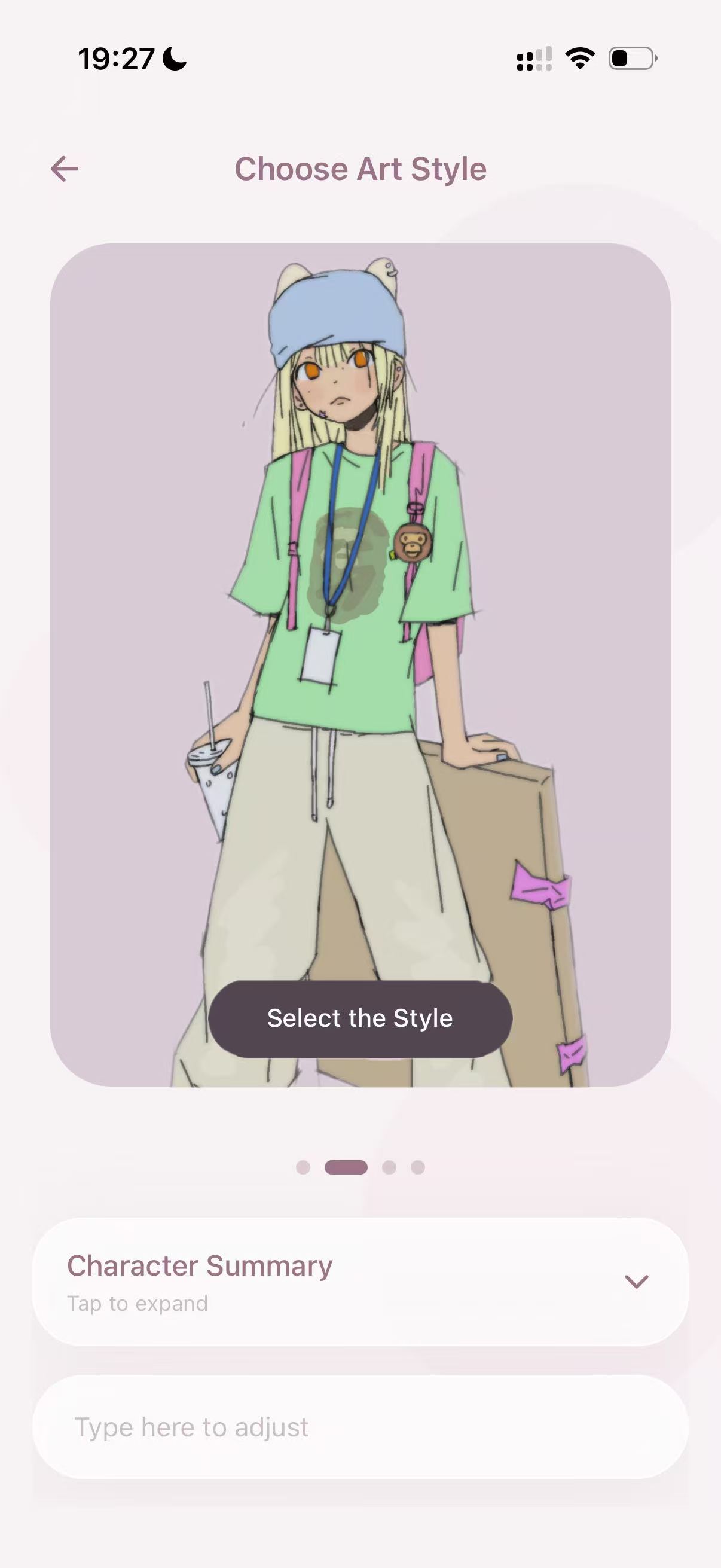 Choose Art Style option 2