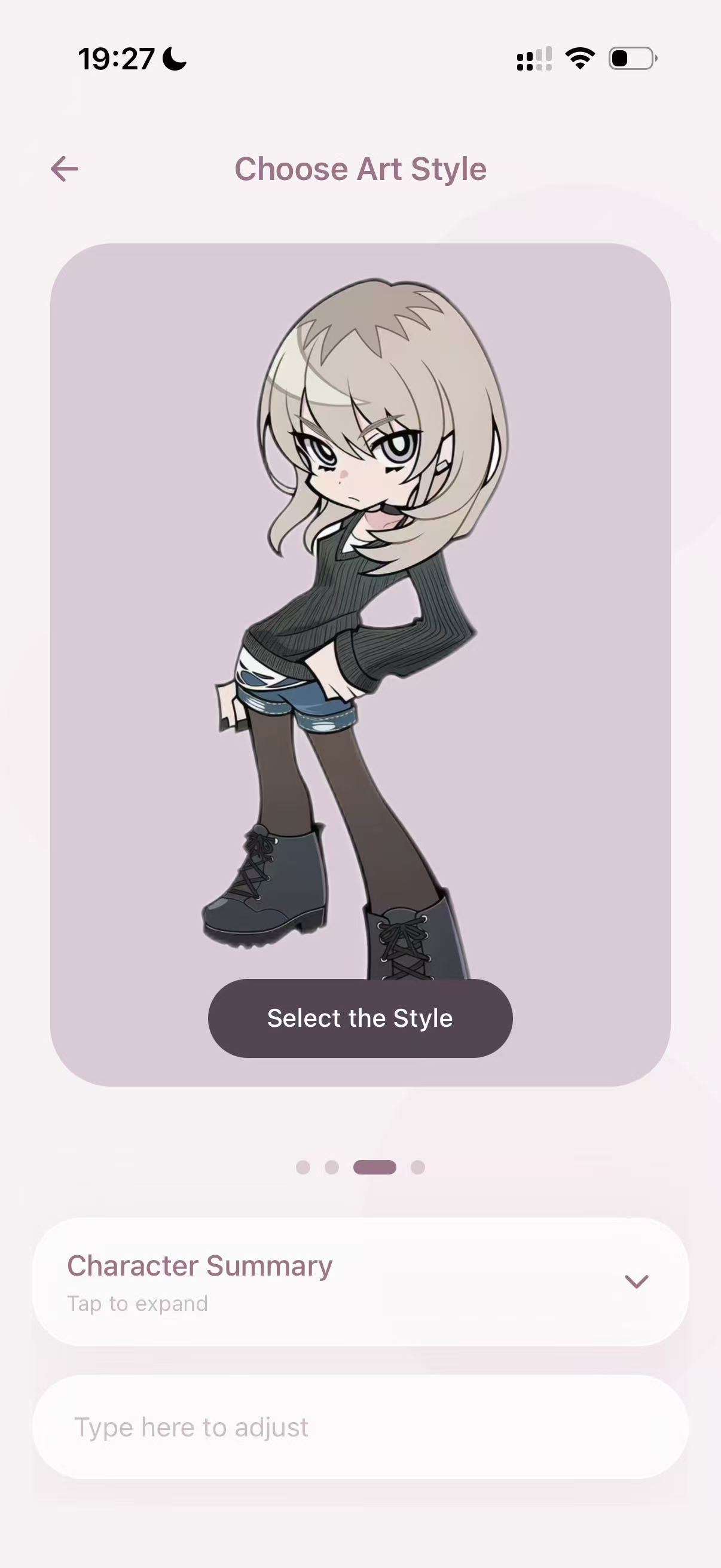 Choose Art Style option 3
