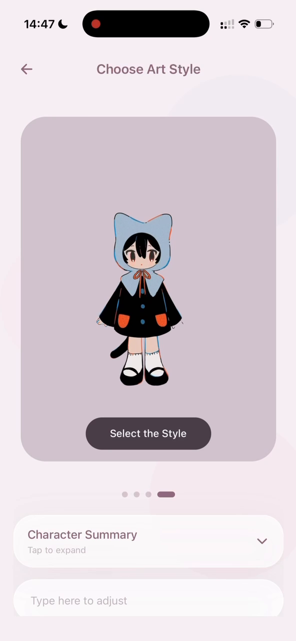 Choose Art Style UI